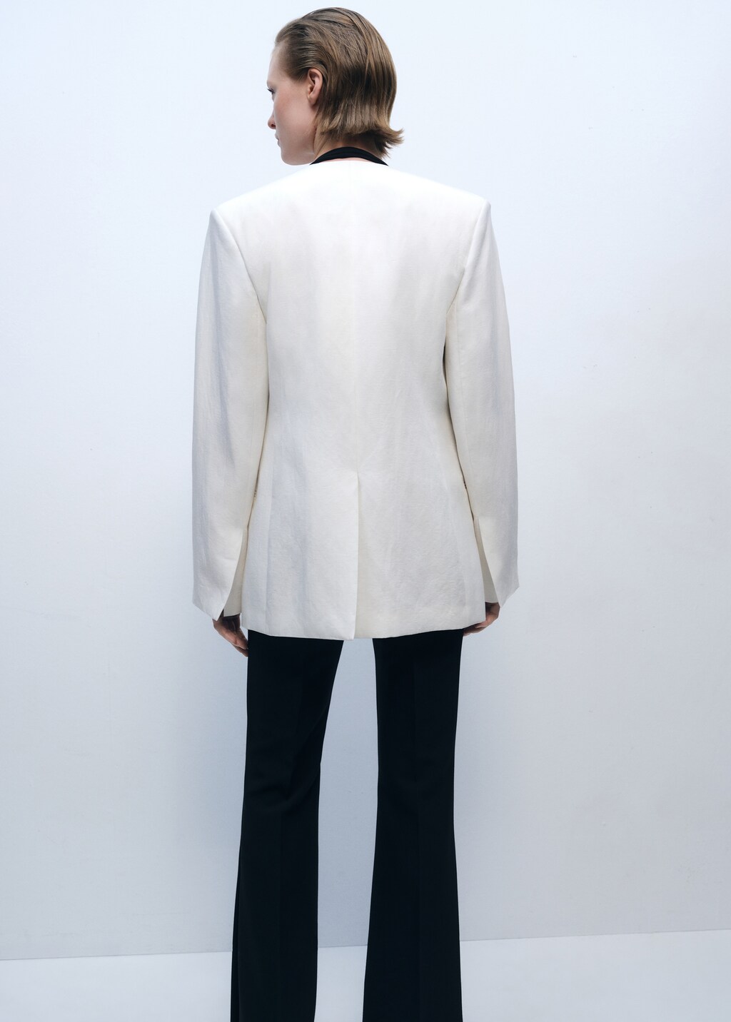 Lyocell and linen-blend jacket - Ecru
