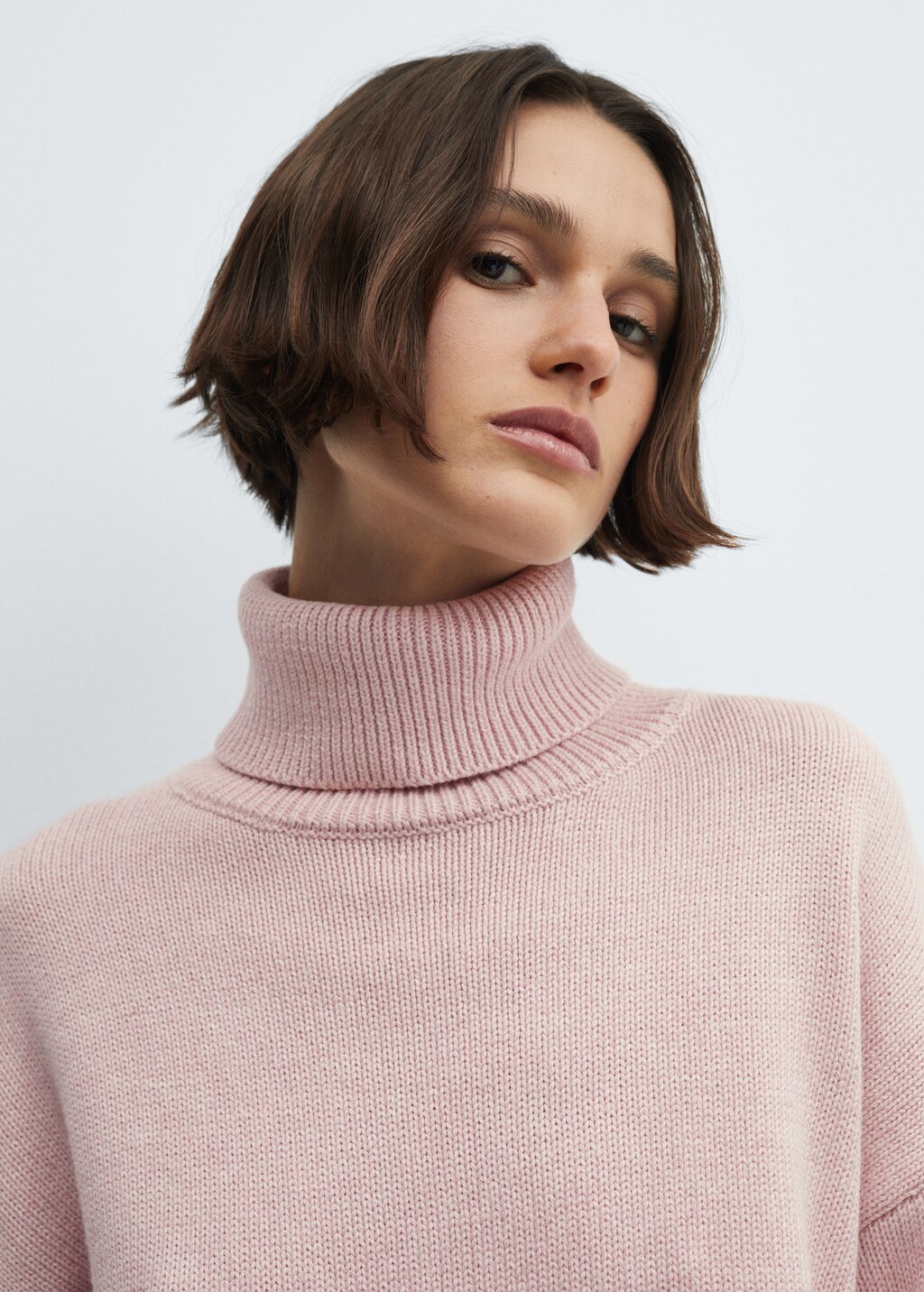 Turtleneck knitted sweater - Khaki