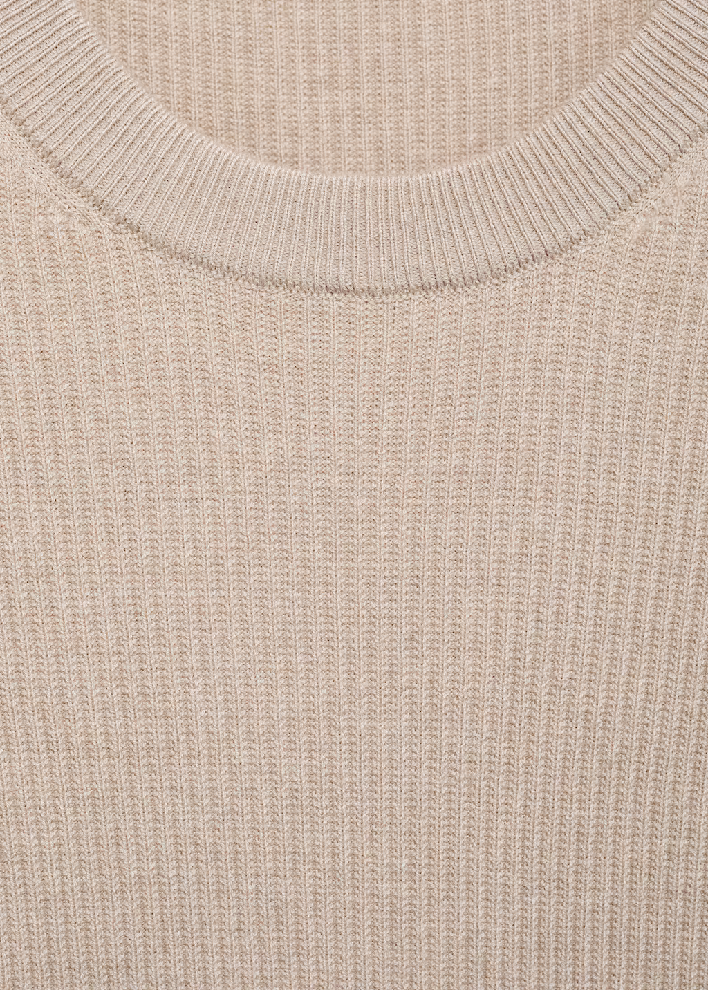 Ribbed cotton knitted sweater - Burgundy