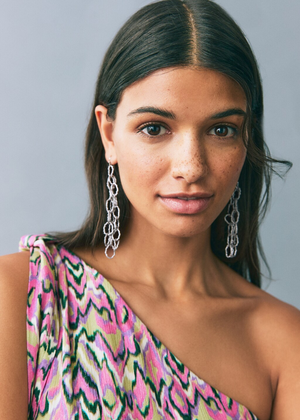 Printed bow dress - Lime