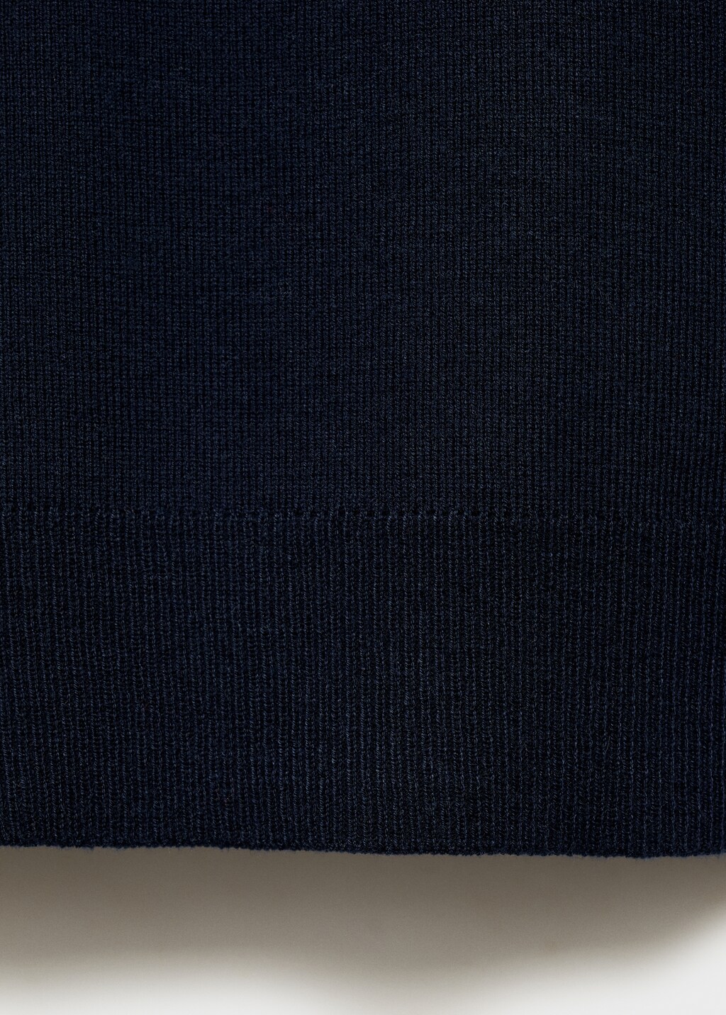 Knitted sweater with asymmetrical neck - Dark Navy