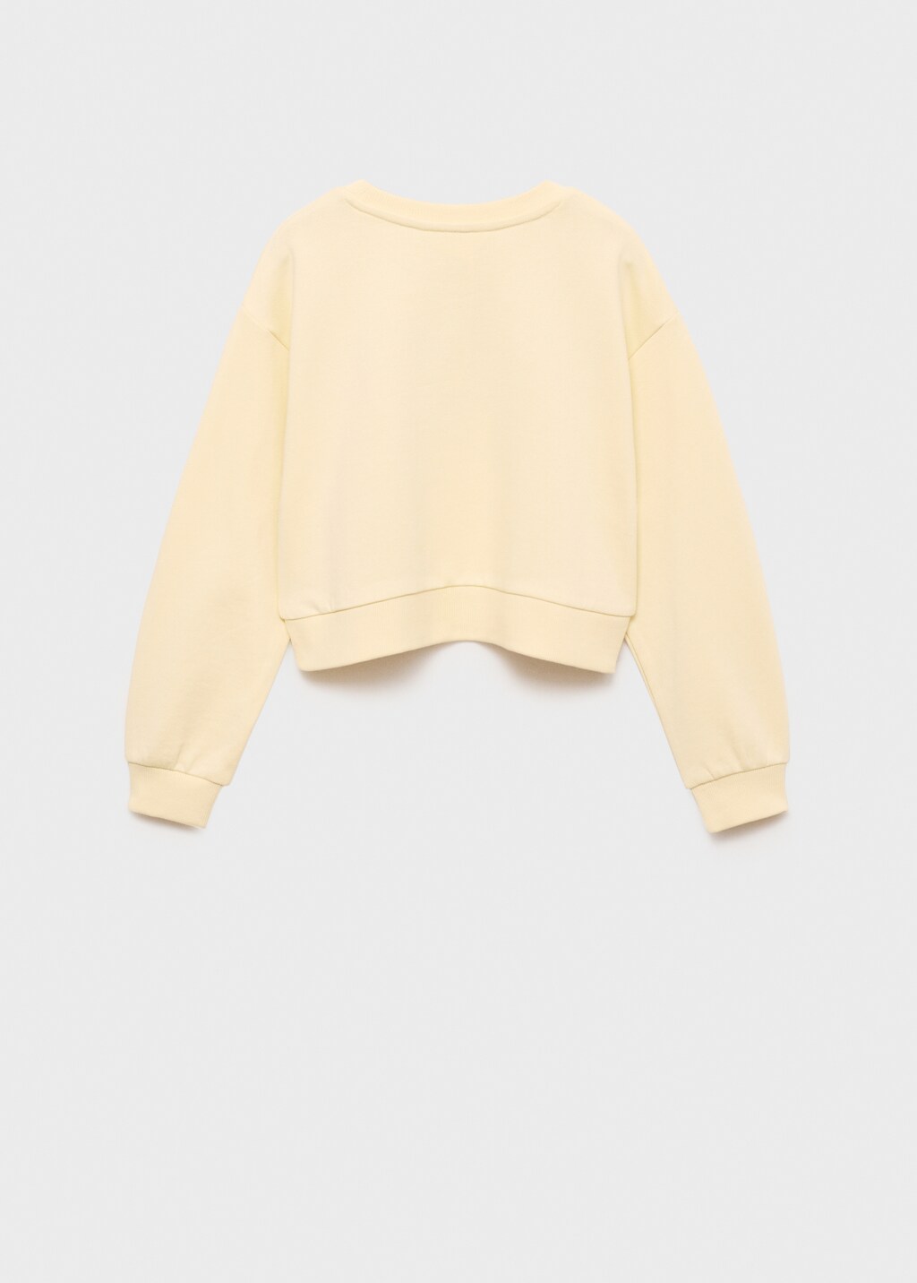 Message cotton sweatshirt - Yellow