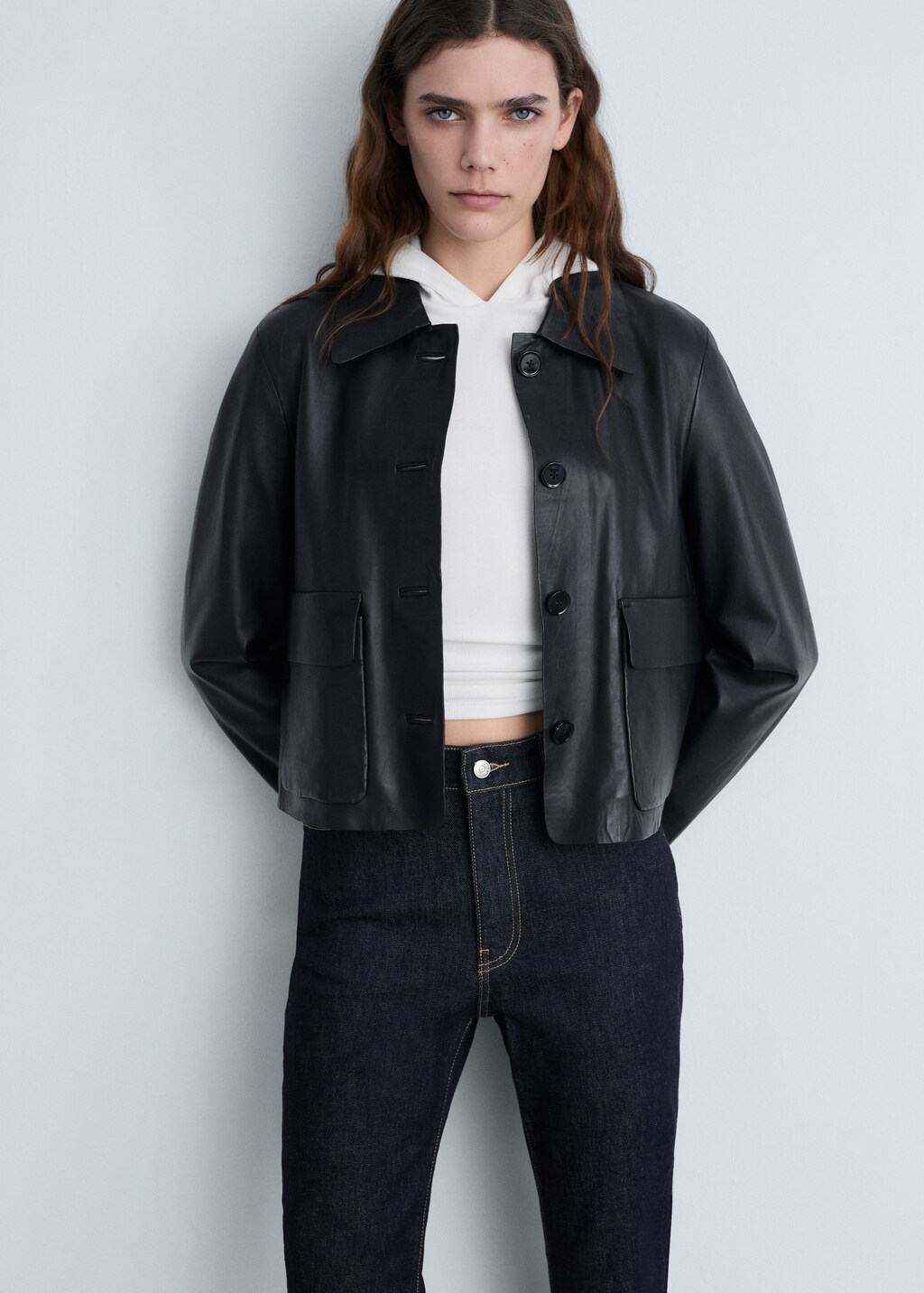 Claudia slim-fit cropped jeans - Open Grey