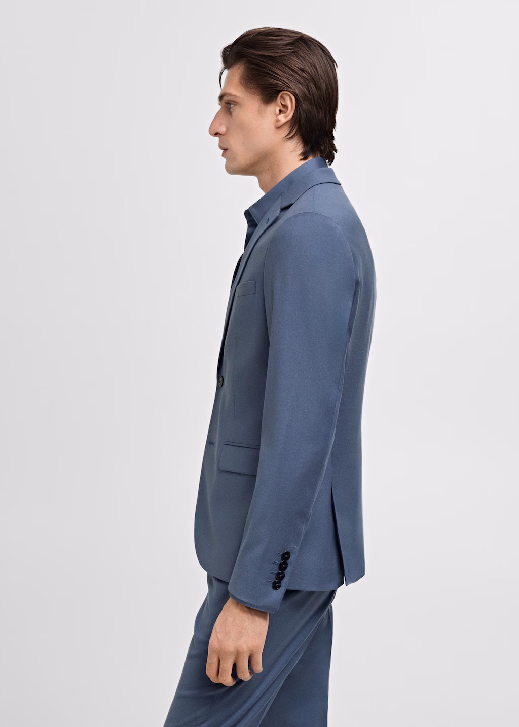 Super slim-fit suit jacket in stretch fabric - Grey