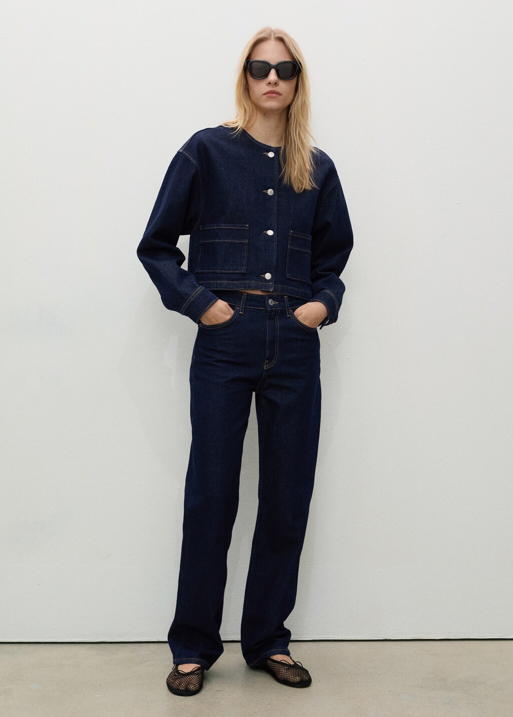 Matilda medium-rise straight-fit jeans - Black denim