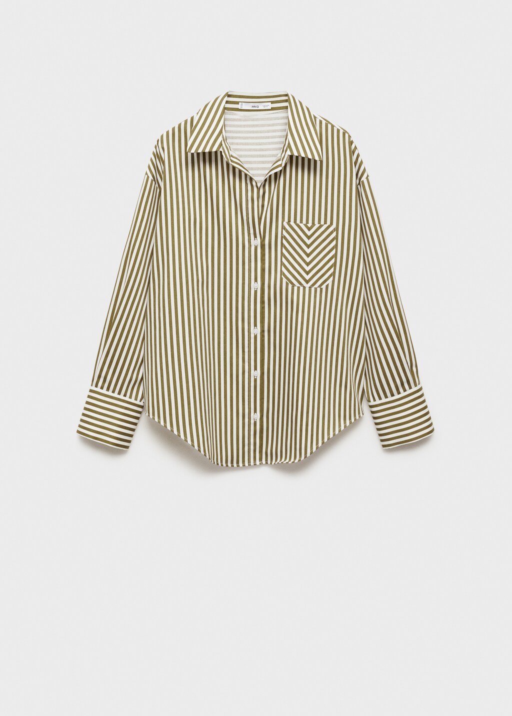 Striped shirt with contrasting pocket - Green