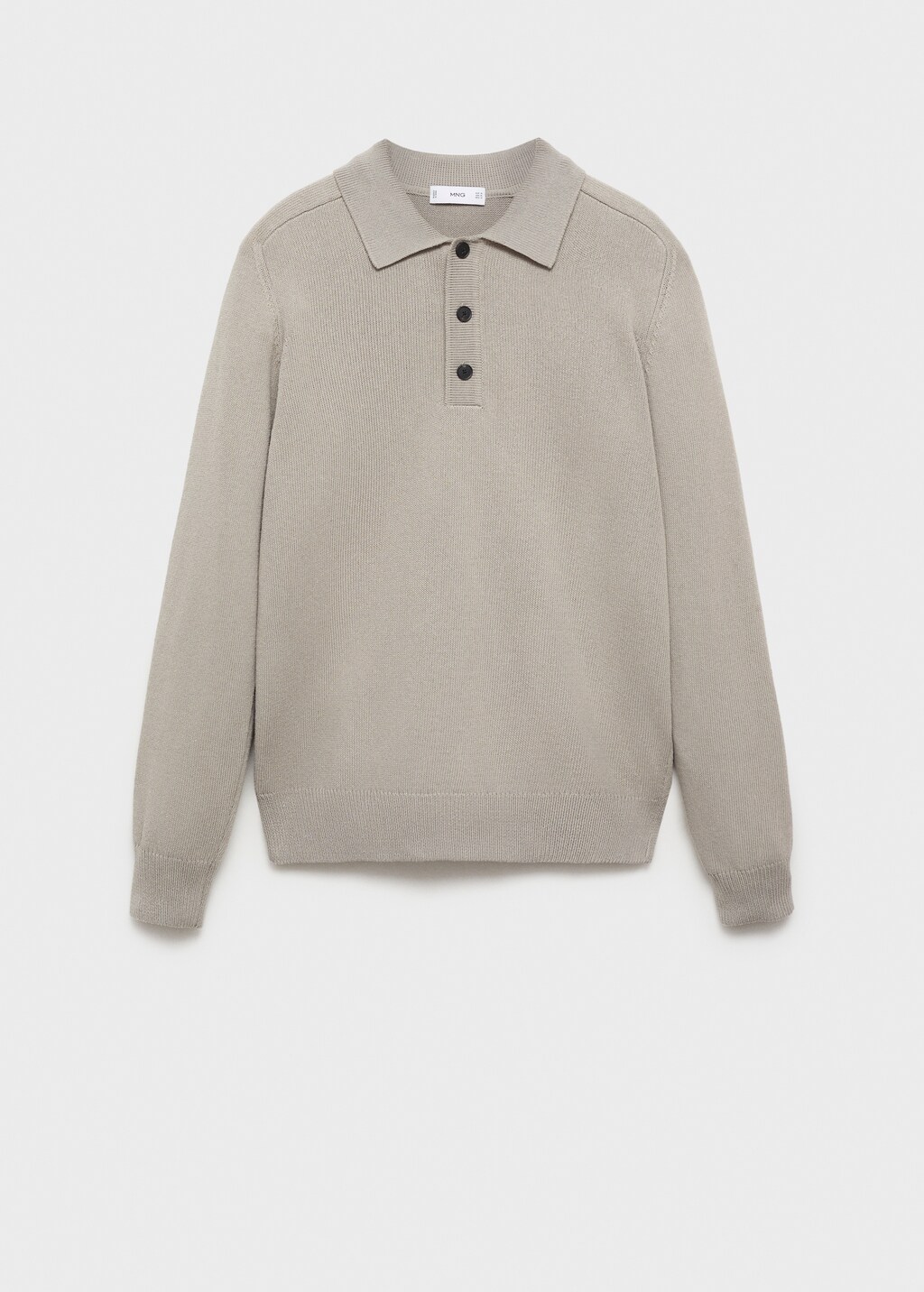 Cotton knitted polo shirt - Night Blue