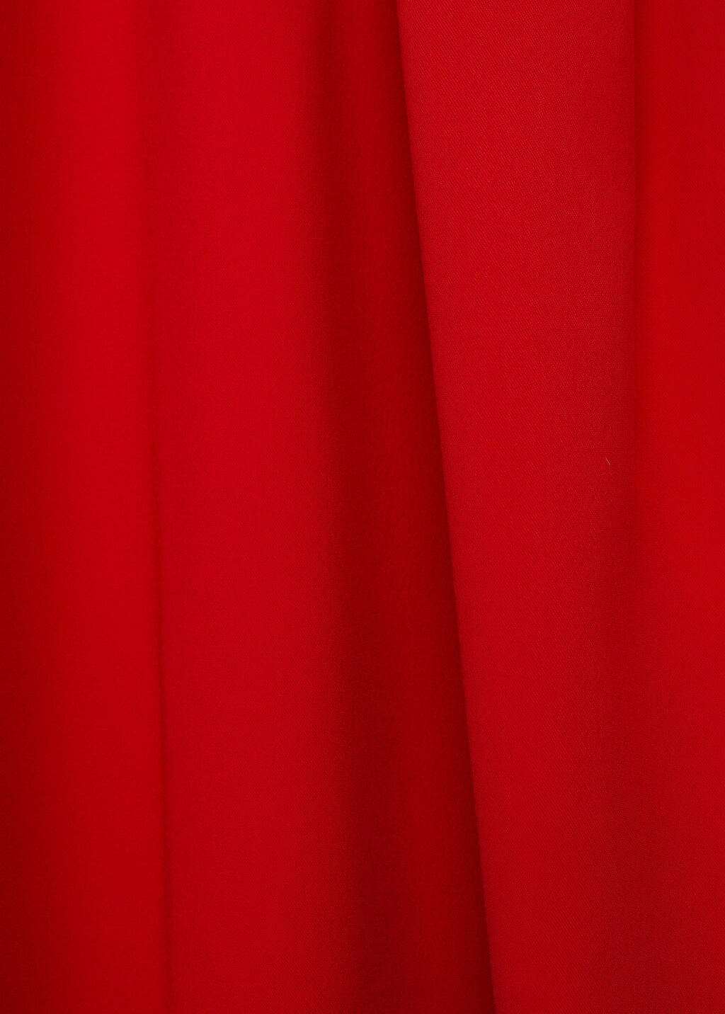 Long skirt with gathered waist - Red