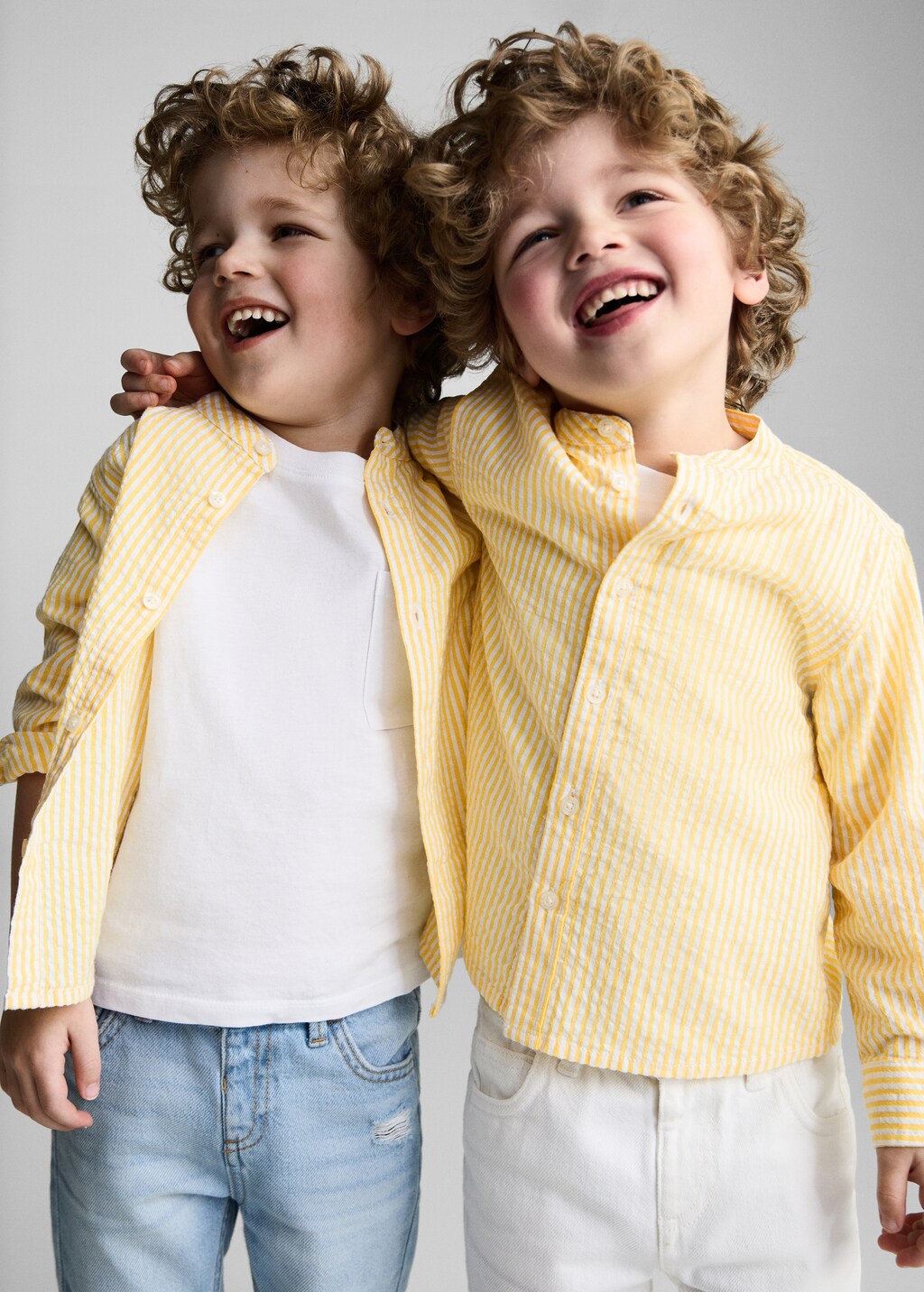 Fine-stripe shirt - Pastel Yellow