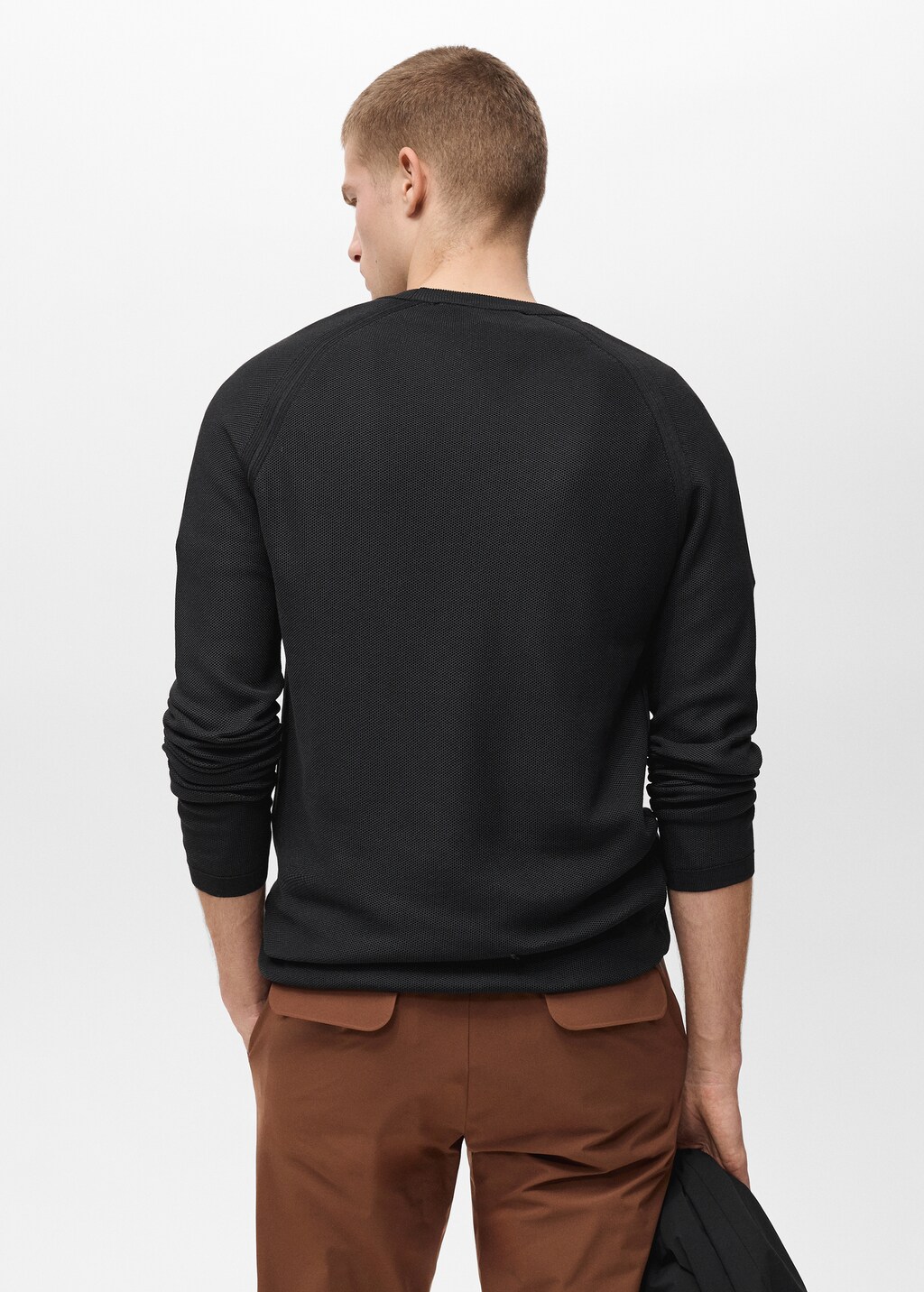 Breathable sweater with COOLMAX® technology - Black