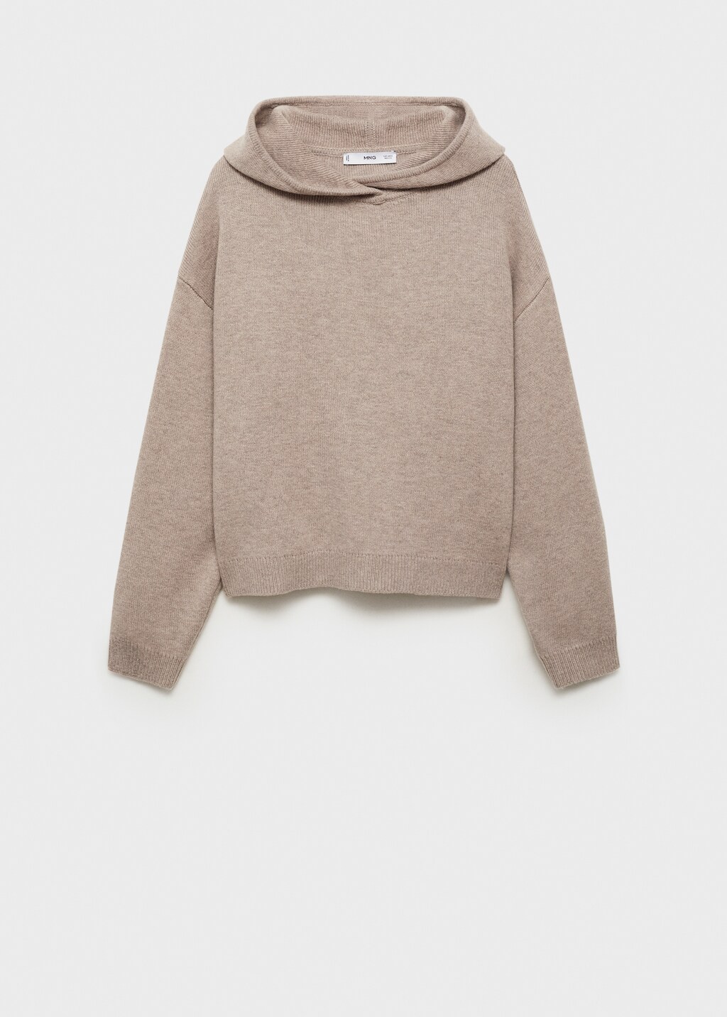 Wool-blend hooded sweater - Sand