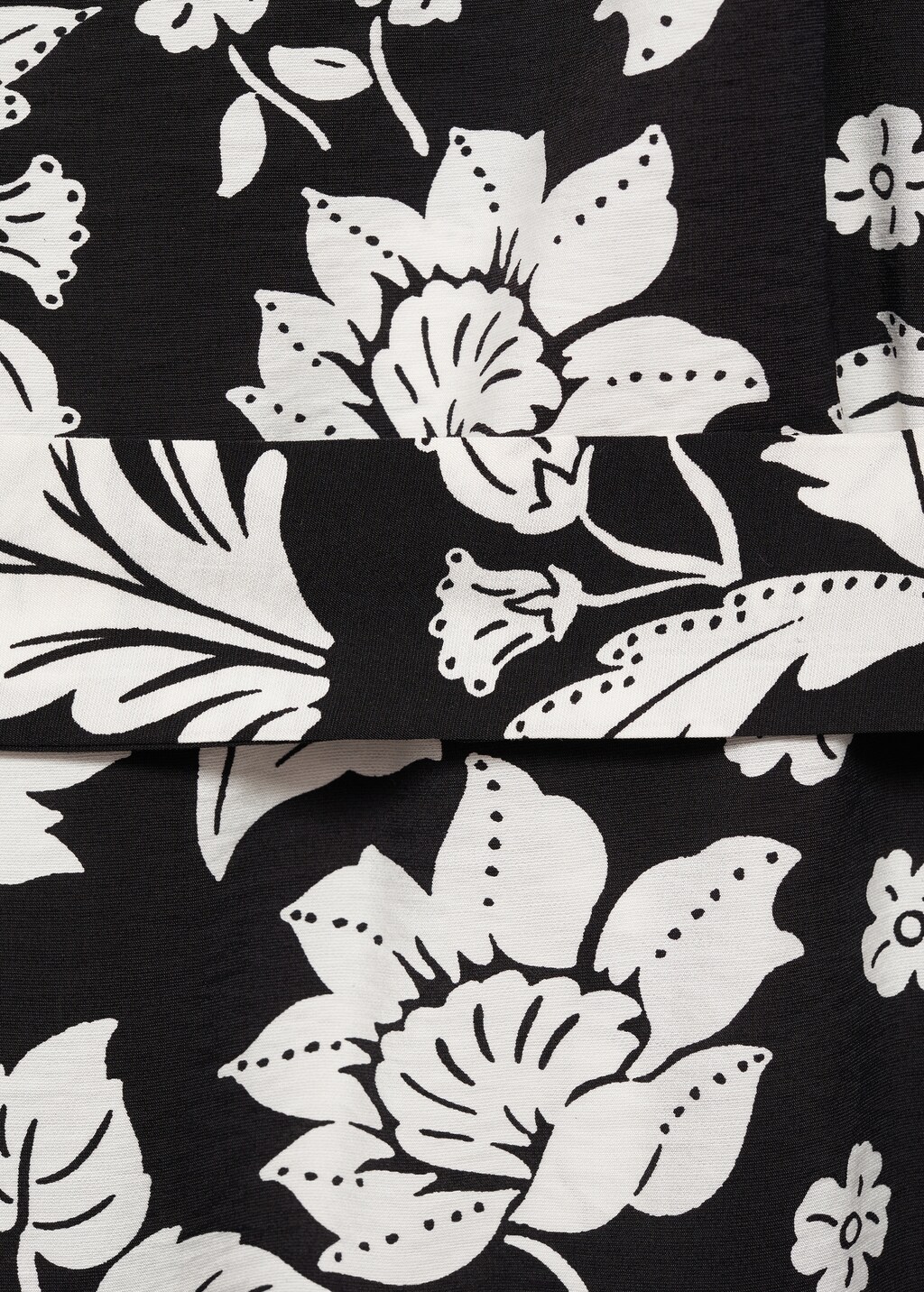 Flower print strapless dress - Black