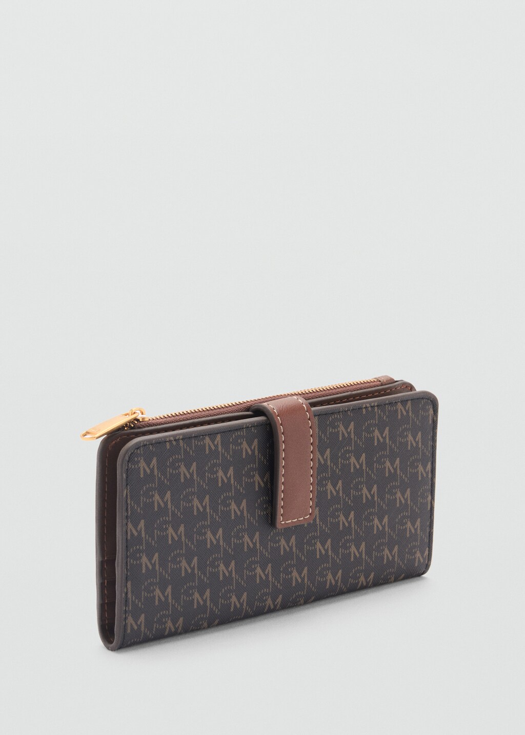 Wallet with printed logo - Brown