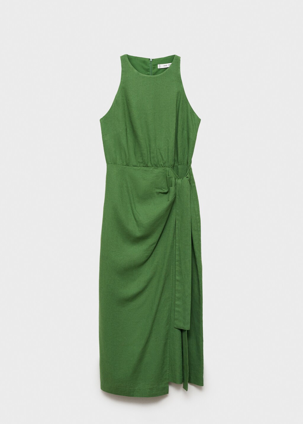 Linen dress with sarong skirt - Red