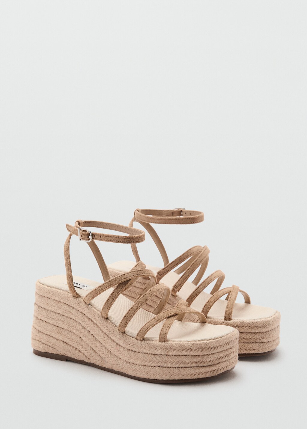 Esparto platform sandals - Medium Brown