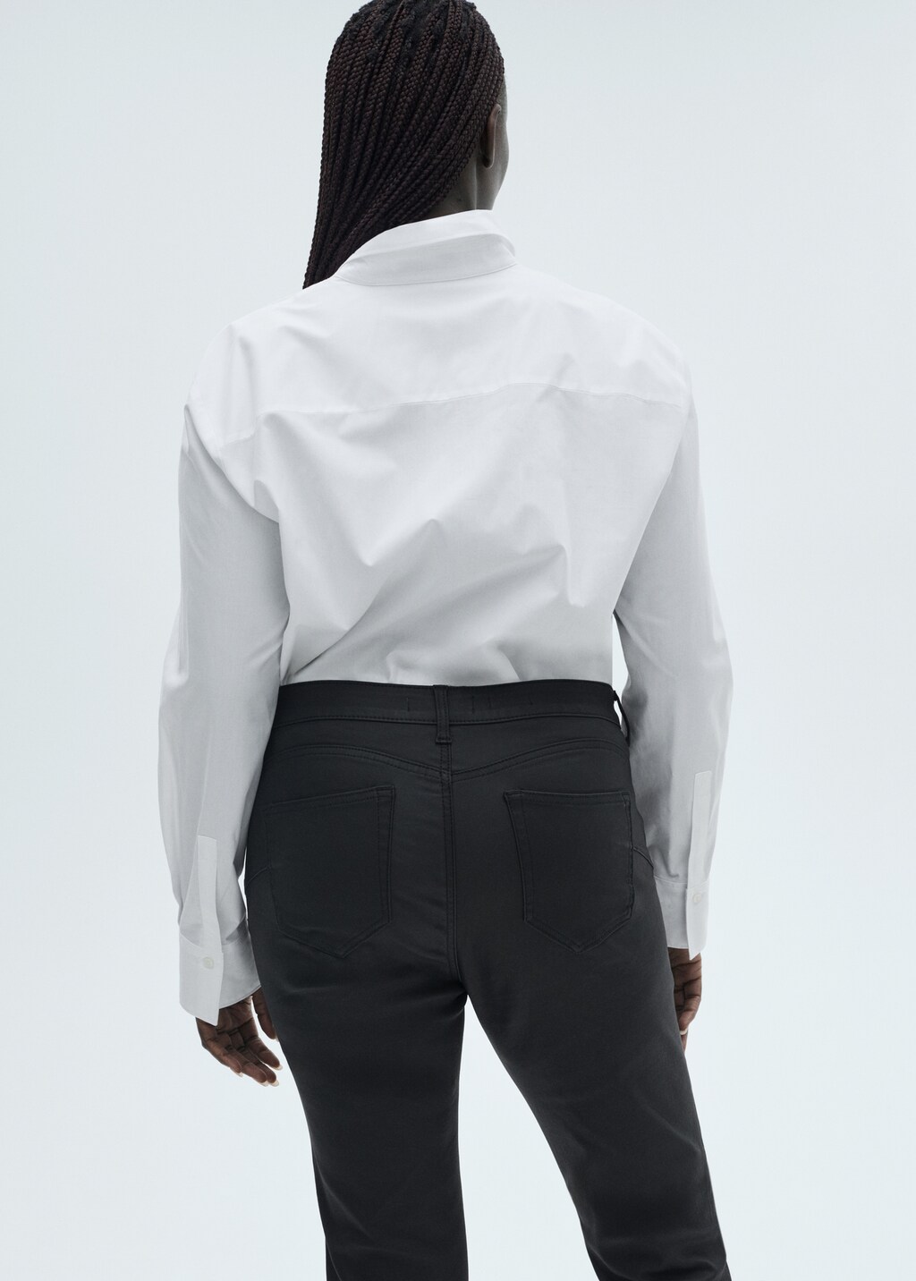 Push-up low-rise skinny jeans - Black denim