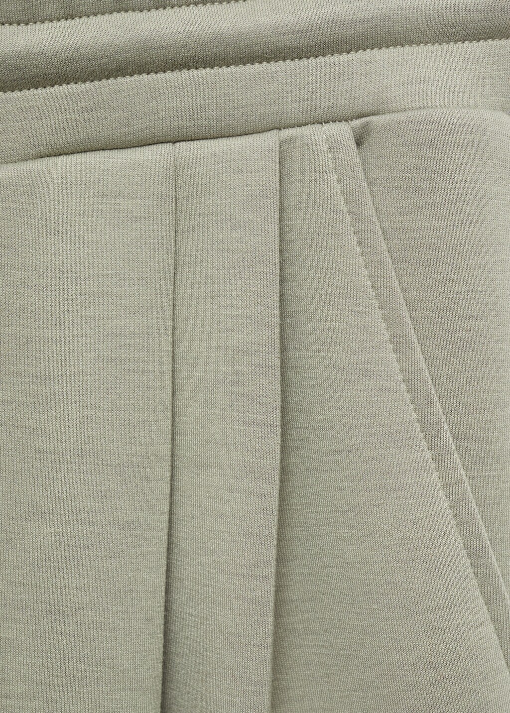 Wideleg pleated jogger trousers - Khaki