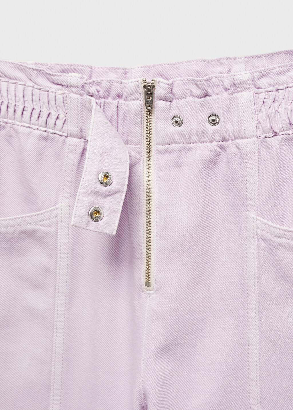 Slouchy jeans with elastic waist - Ecru