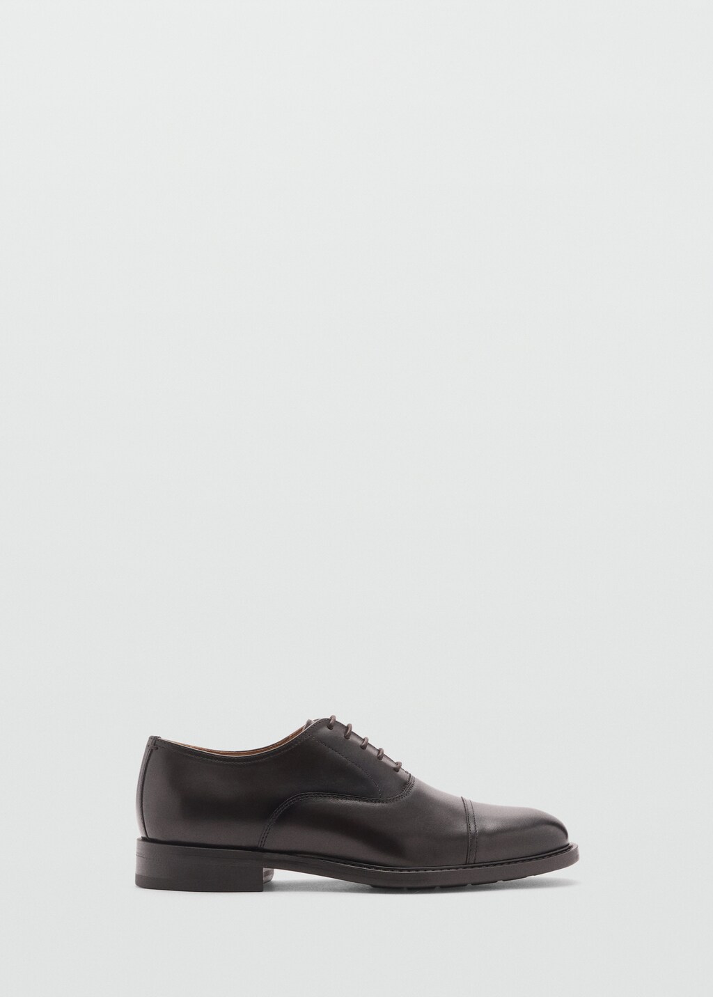 Oxford style leather shoe - Black