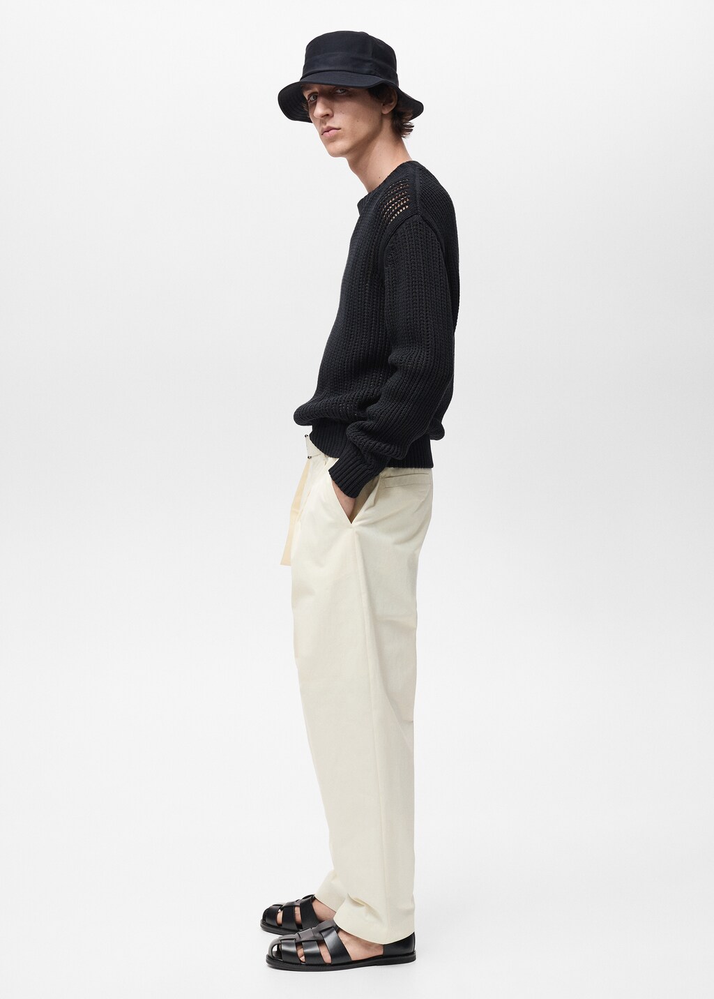 Relaxed-fit technical trousers - Black