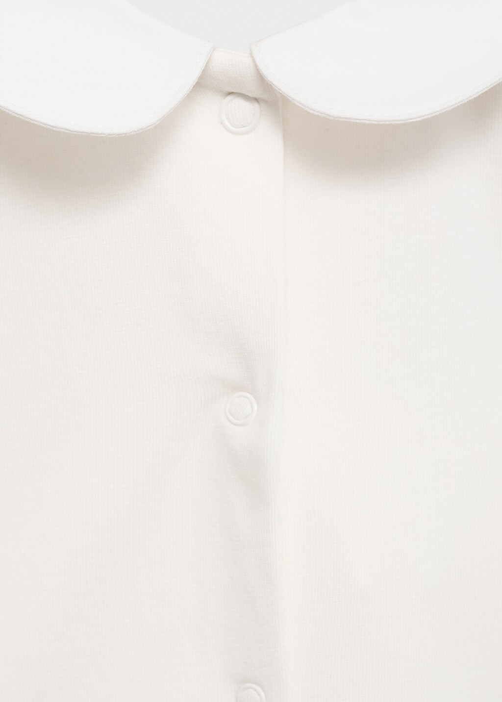 Cotton bodysuit with classic neck - Off White