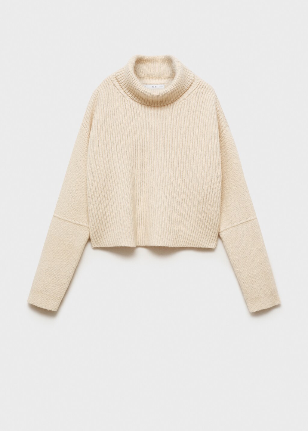 Wool blend turtleneck sweater - Ecru