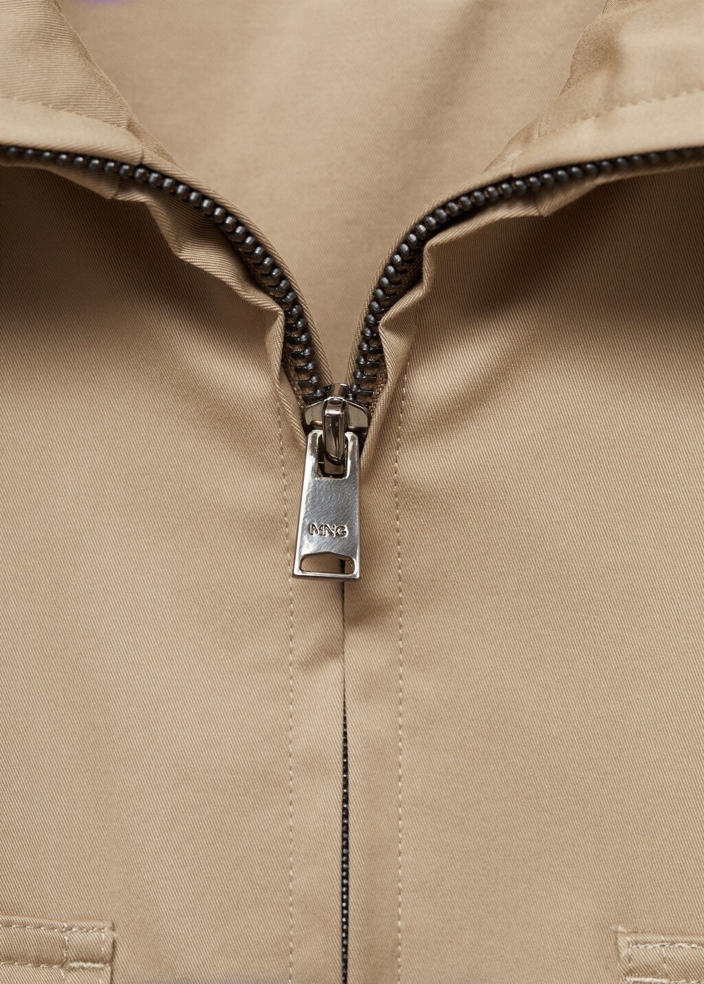 Relaxed-fit cotton jacket - Beige