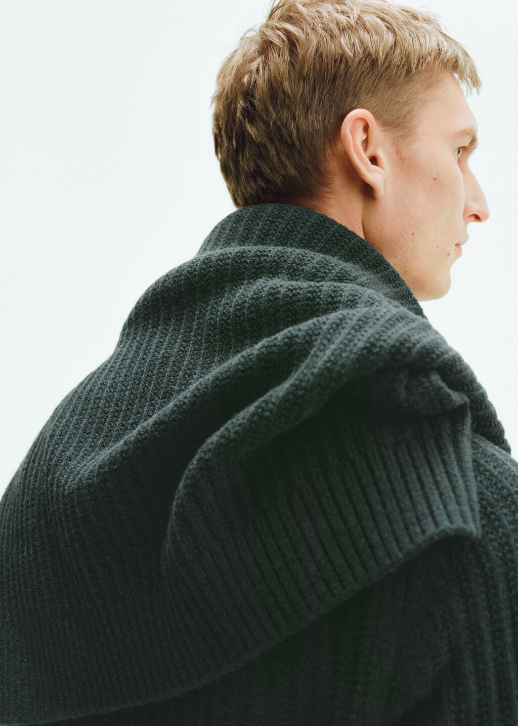 Wool-blend rib-knit sweater - Coffee