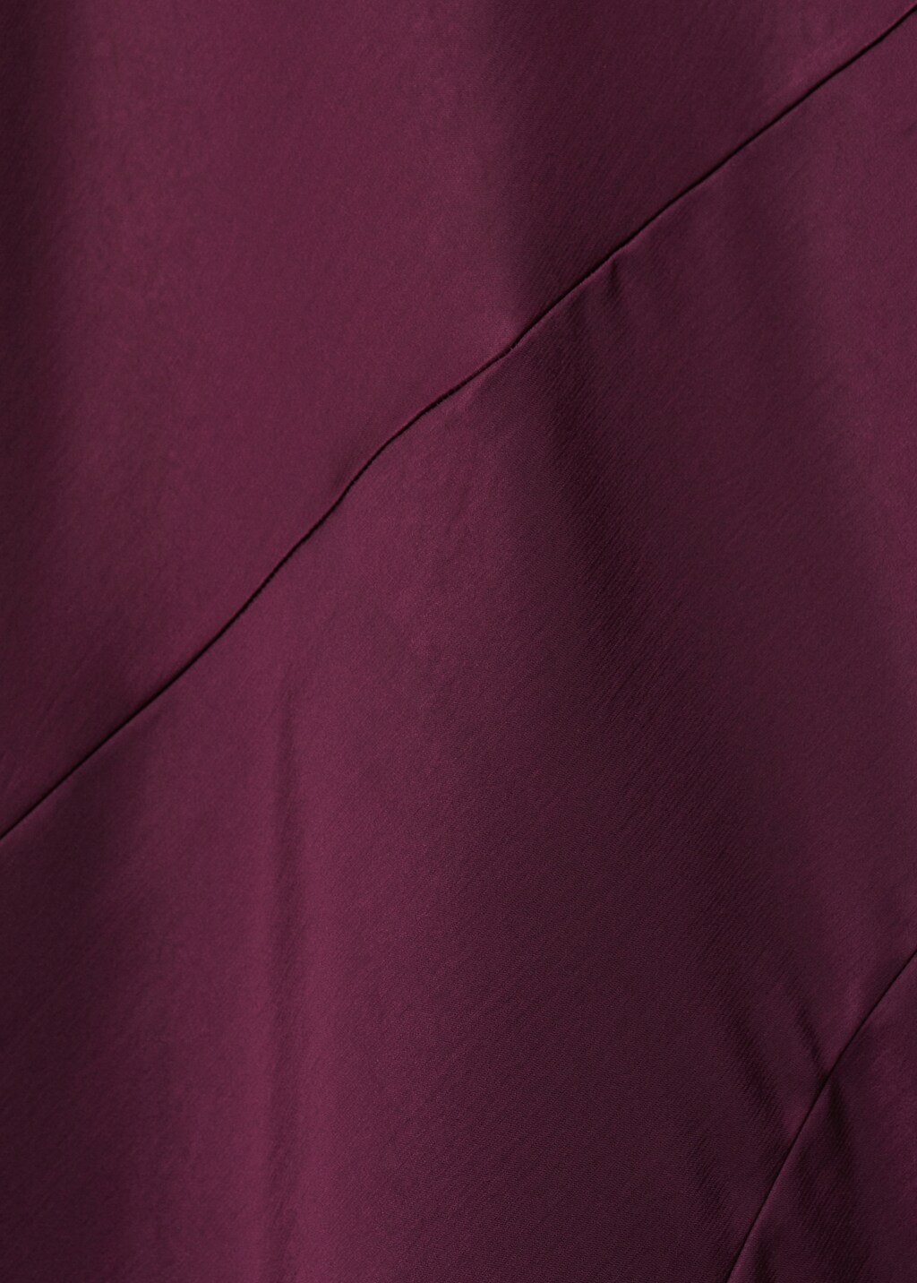Satin dress with seam detail - Wine