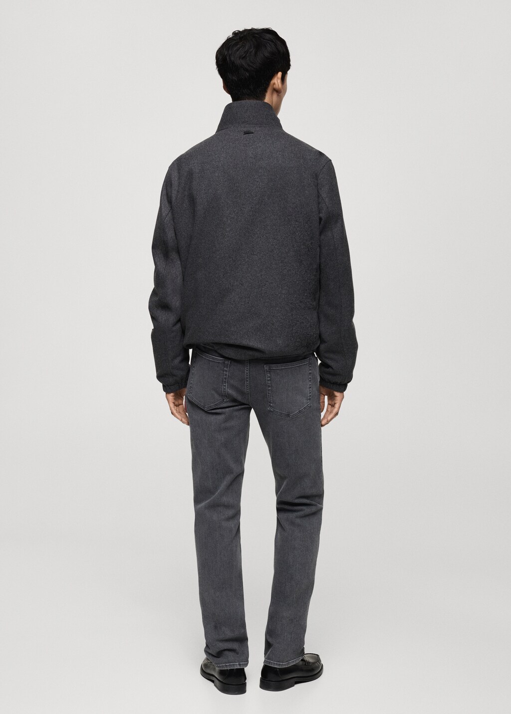 Regular-fit wool jacket - Dark Navy