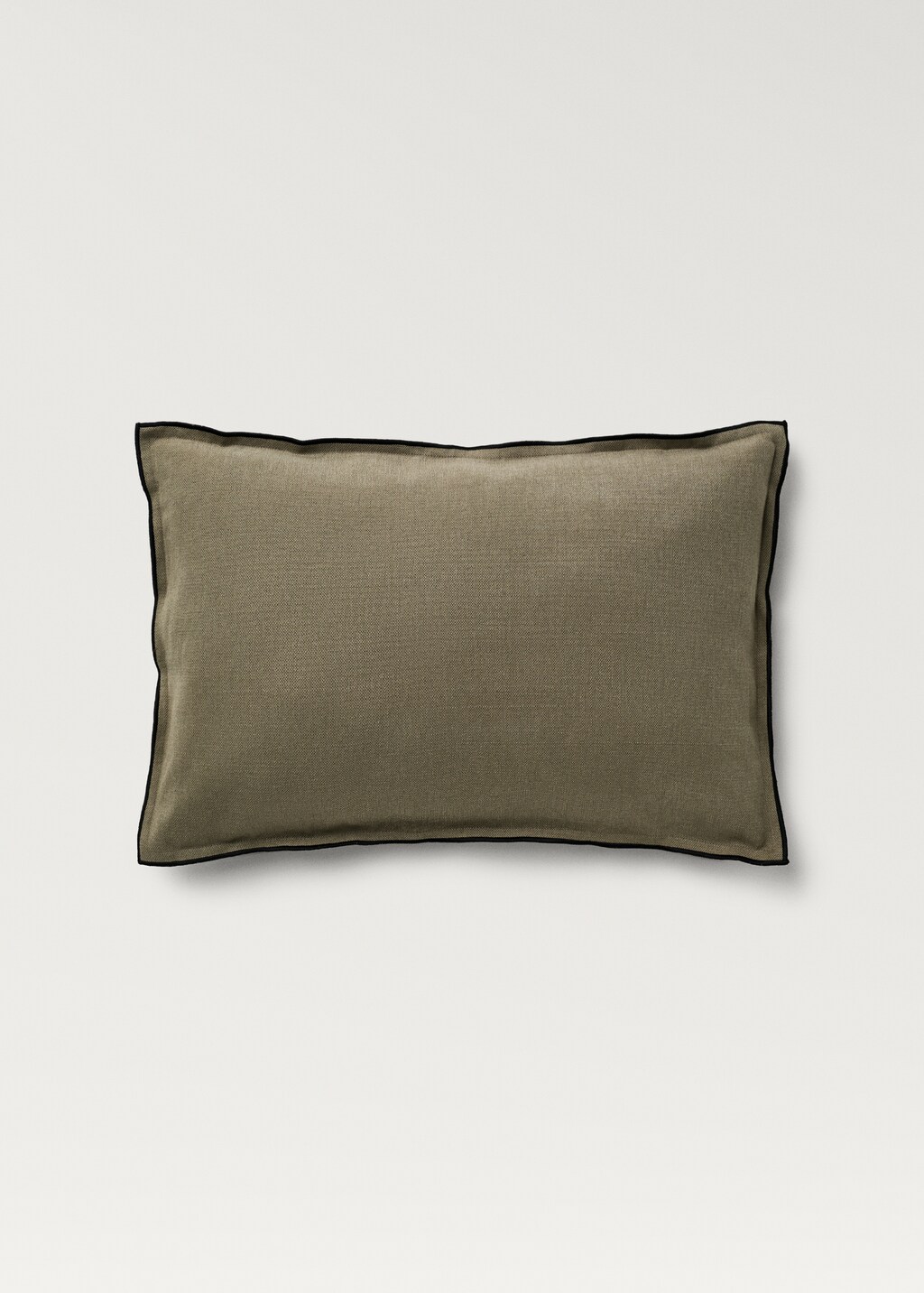 Piping cotton linen cushion cover - Emerald Green