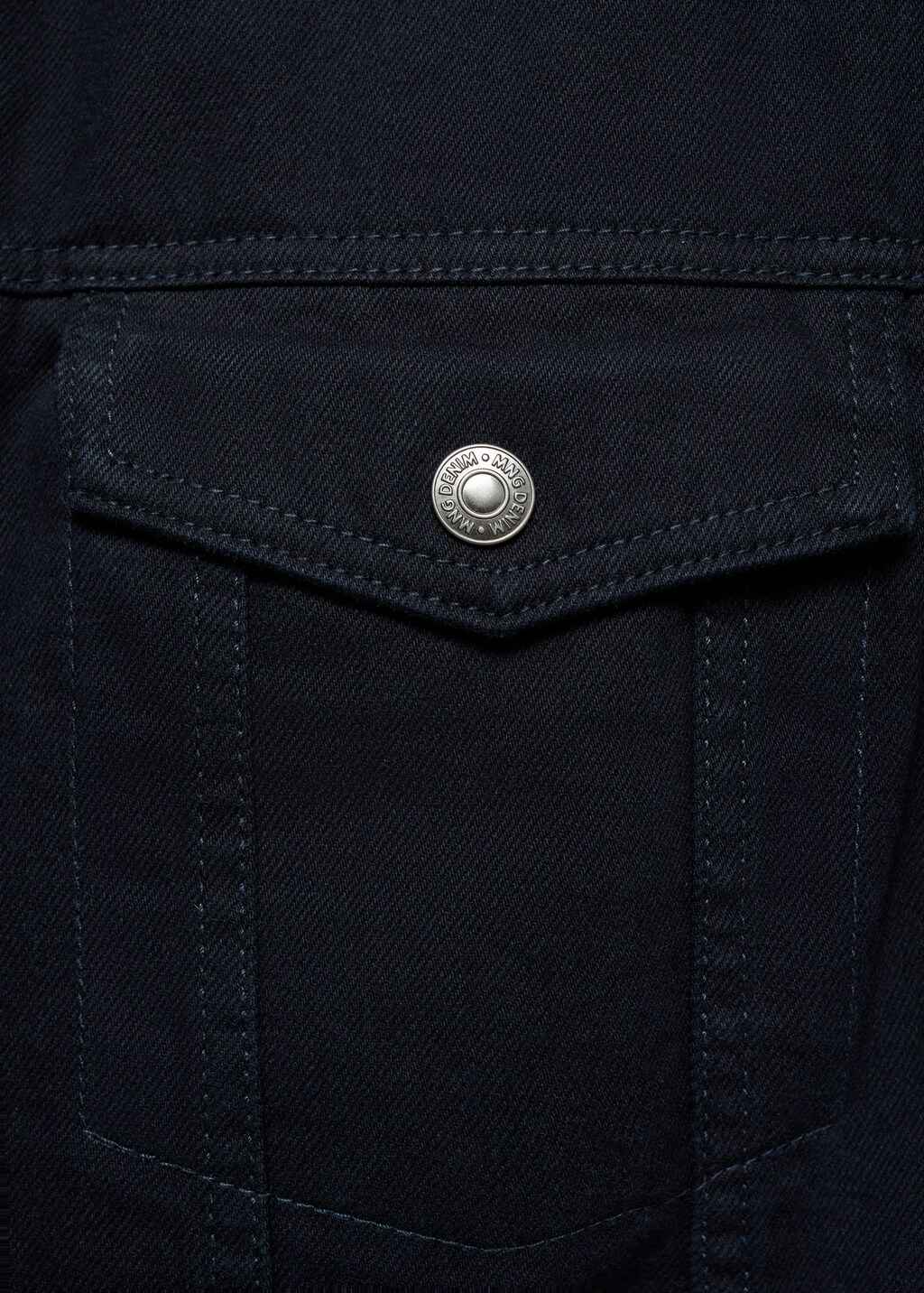 Denim jacket with fleece lining - Black denim