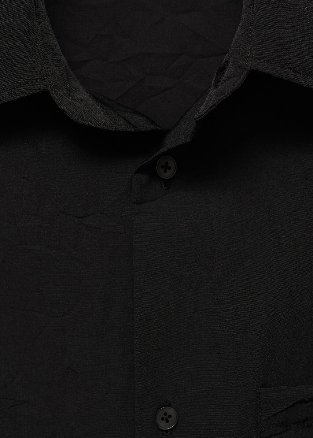 Creased-effect shirt - Black