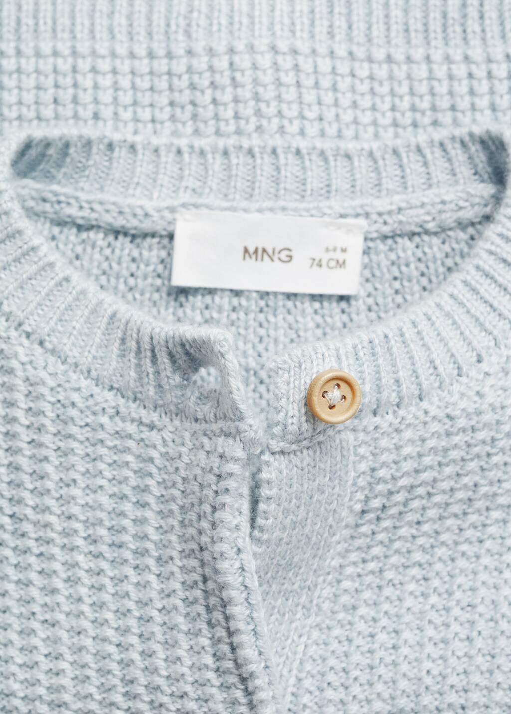 Fine-knit cardigan - Sky Blue