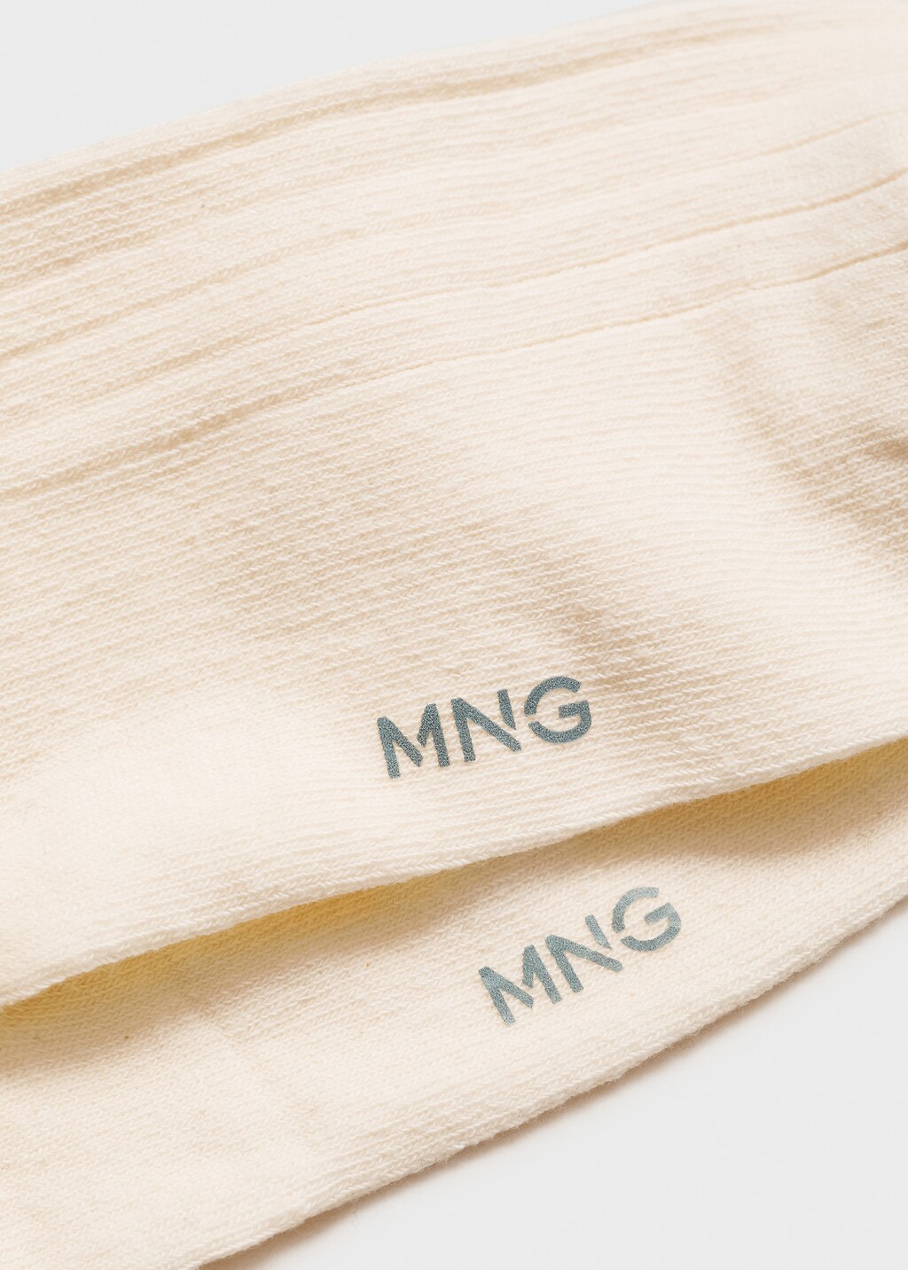 Ribbed cotton socks - Ecru