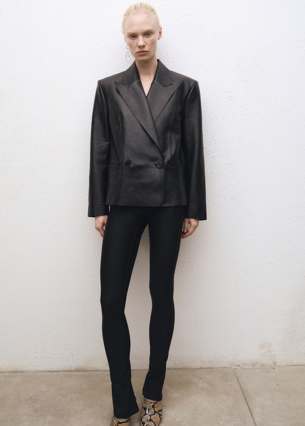 Leggings with zip - Black