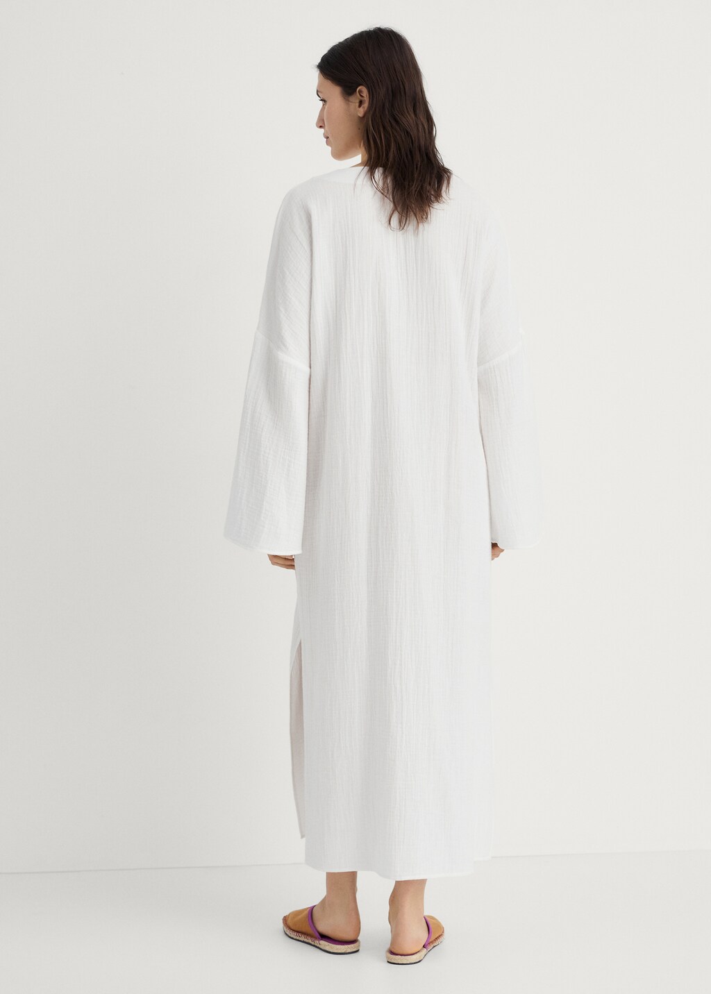 Oversized pyjama caftan - White