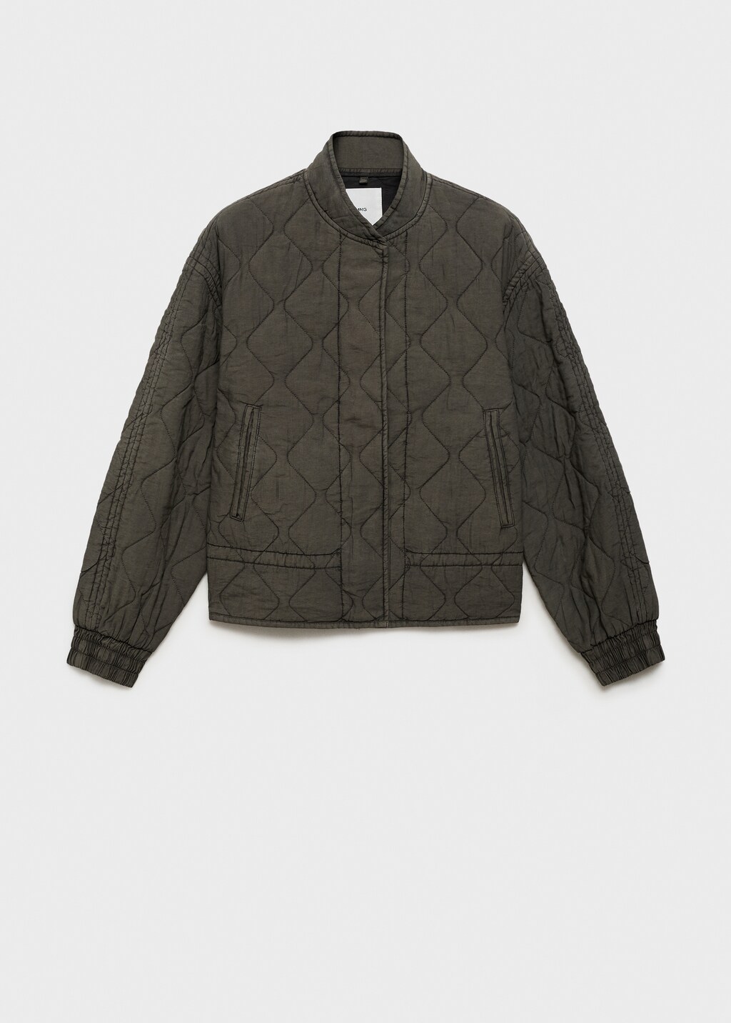 Quilted bomber jacket - Pastel Yellow