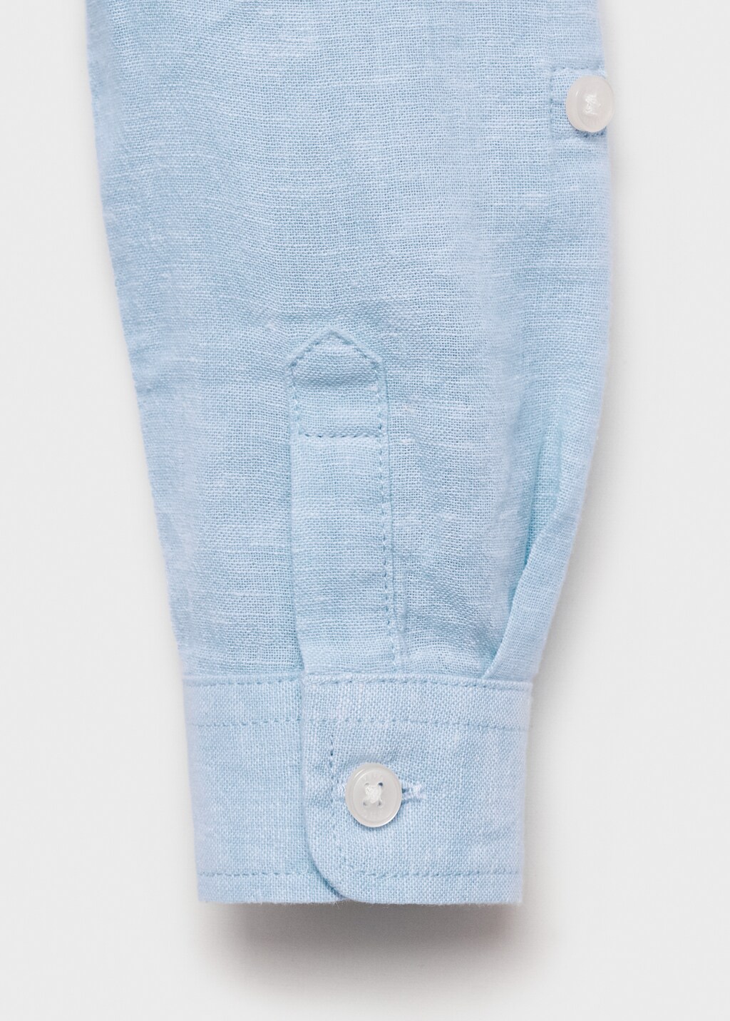 Slim-fit linen shirt - White