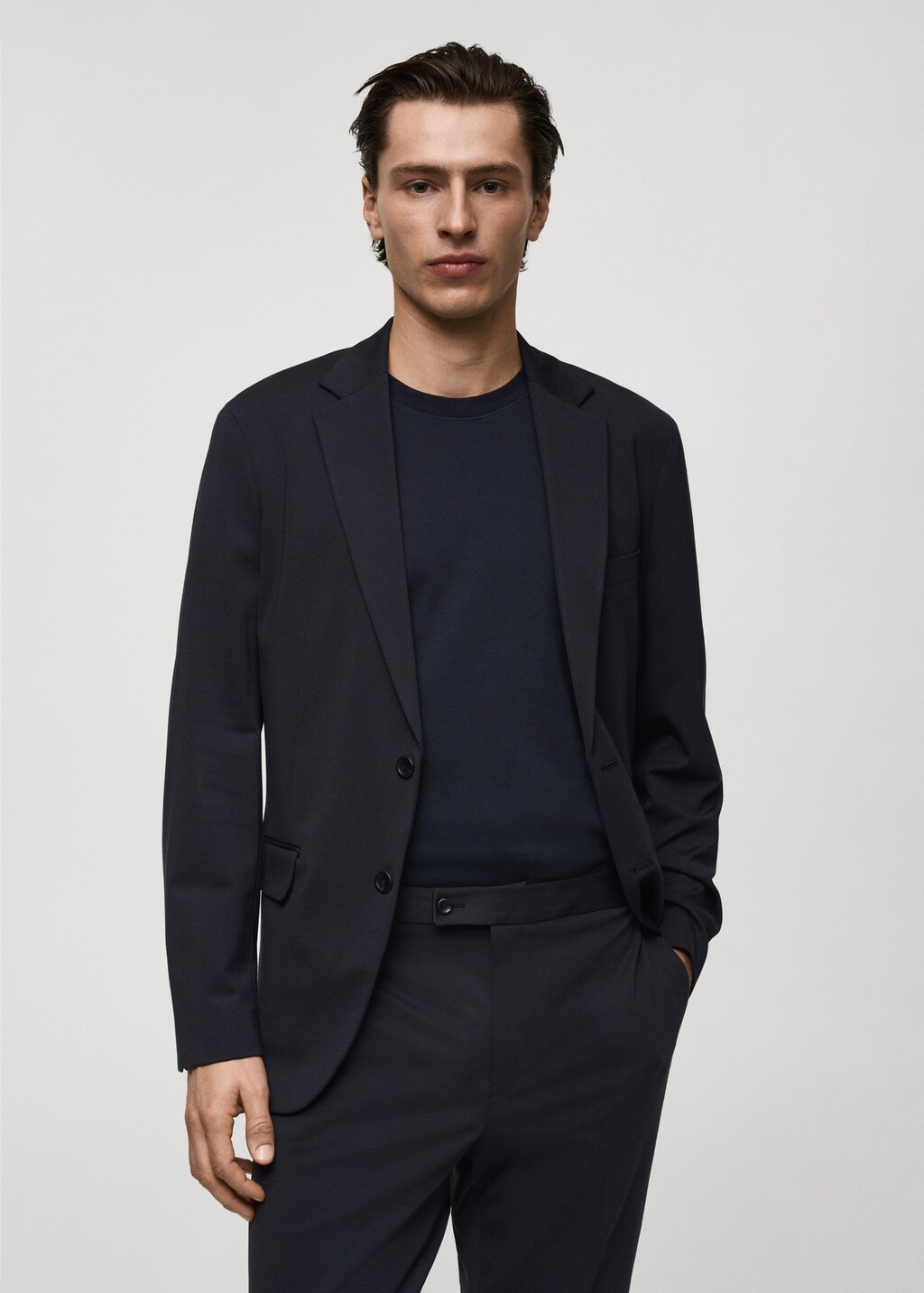 Zurich slim-fit suit jacket - Dark Navy