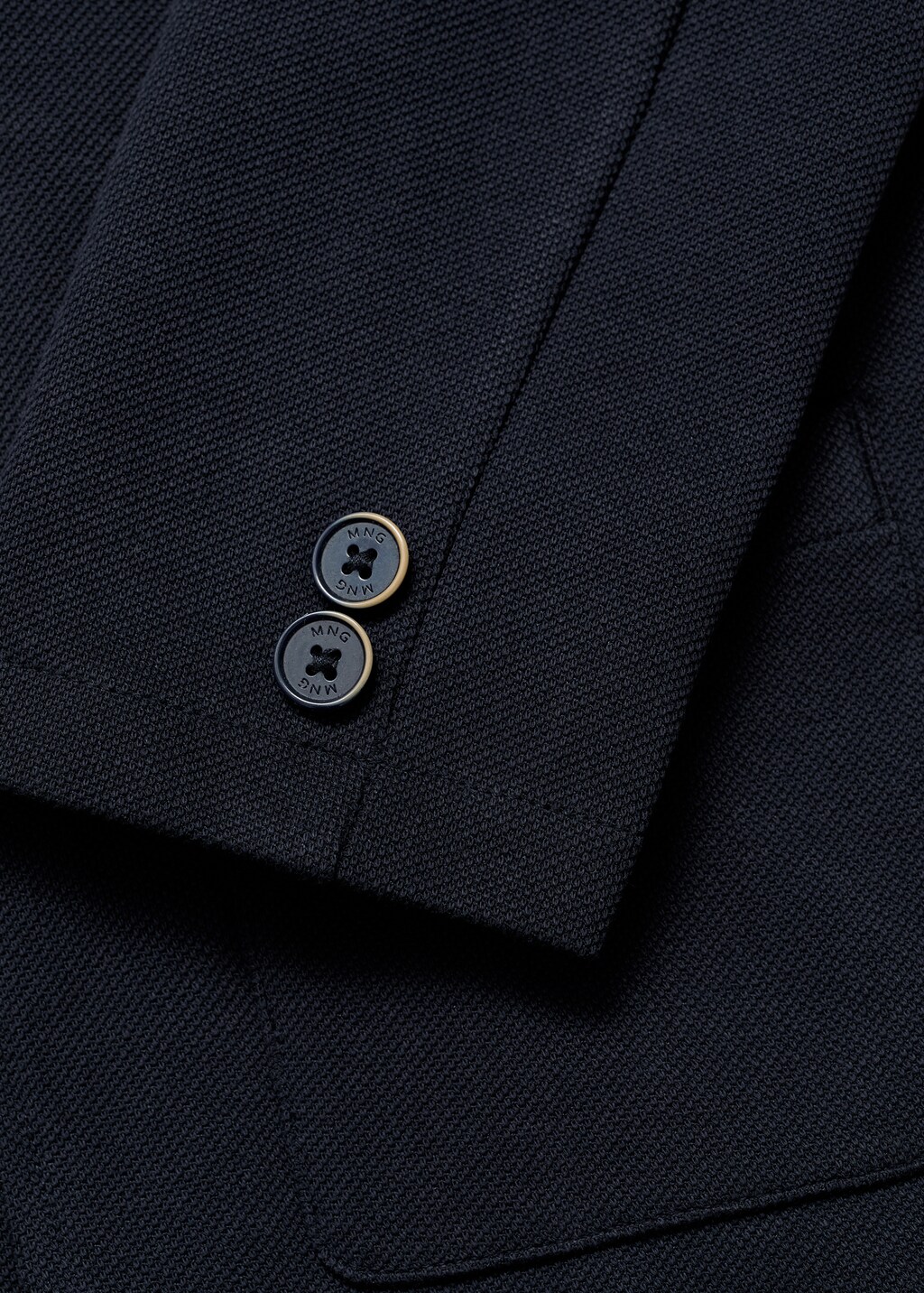 Knitted jacket with pockets - Dark Navy