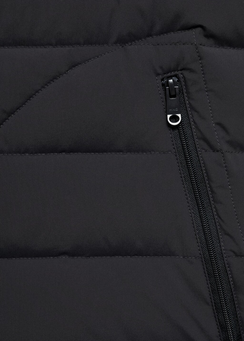 Quilted gilet with feather filling - Tobacco Brown