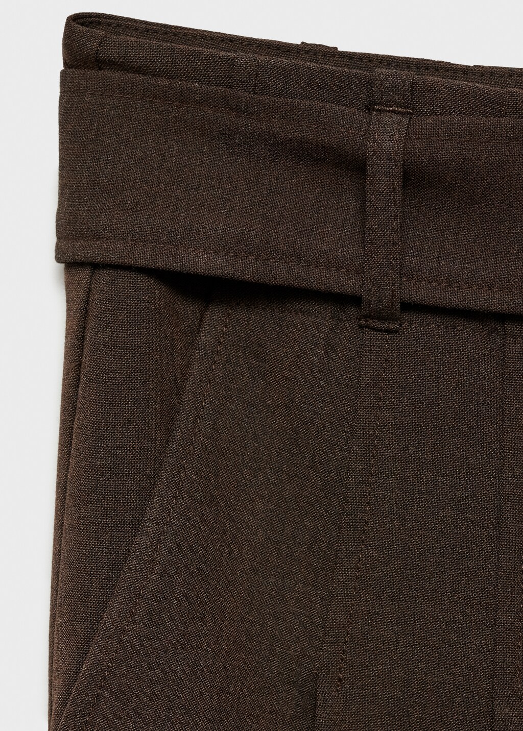 Belt suit trousers - Brown