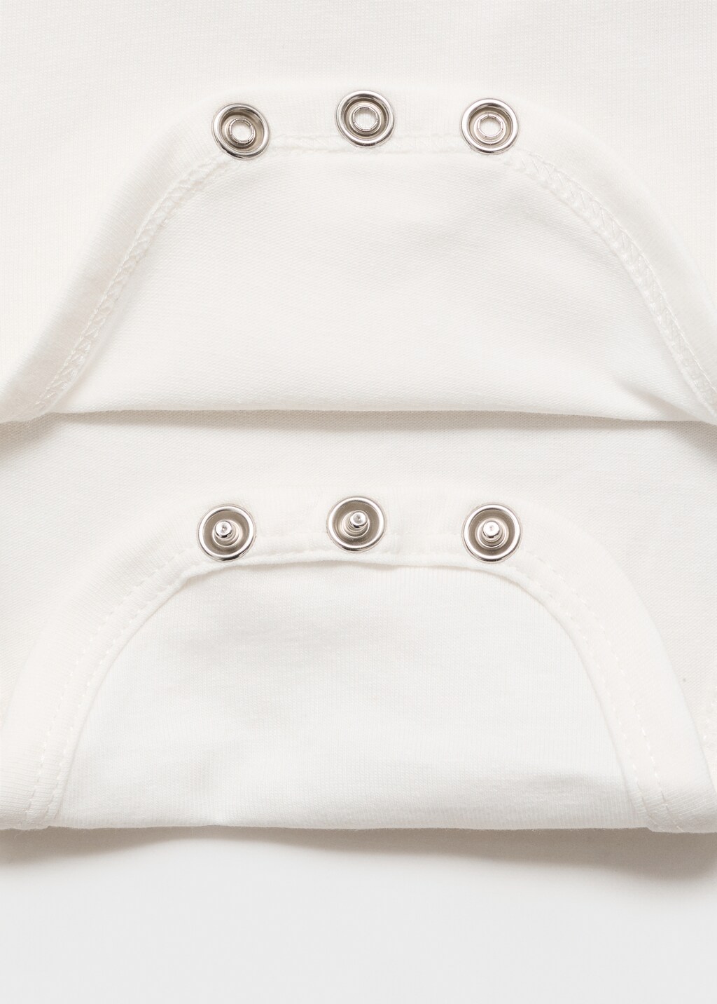 Cotton bodysuit with embroidered collar - Off White