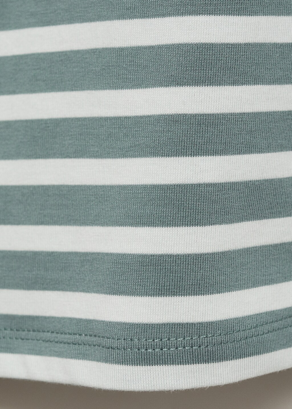 Woven cotton striped t-shirt - Lilac