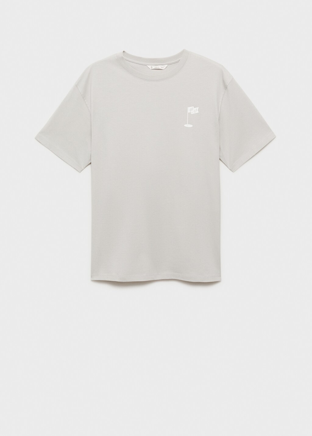 100% cotton t-shirt with printed drawing - Grey