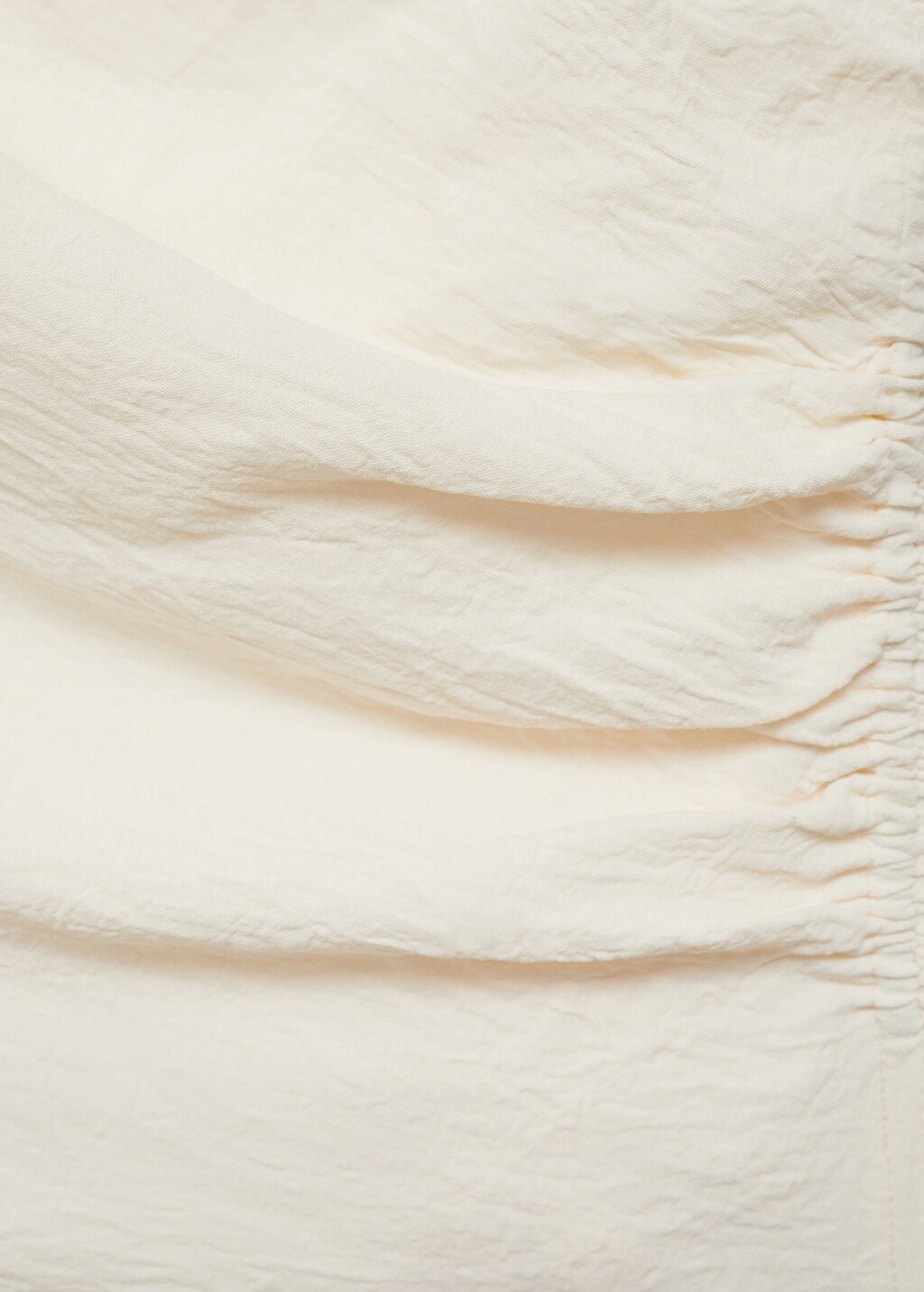 Asymmetric ruched top - Caramel