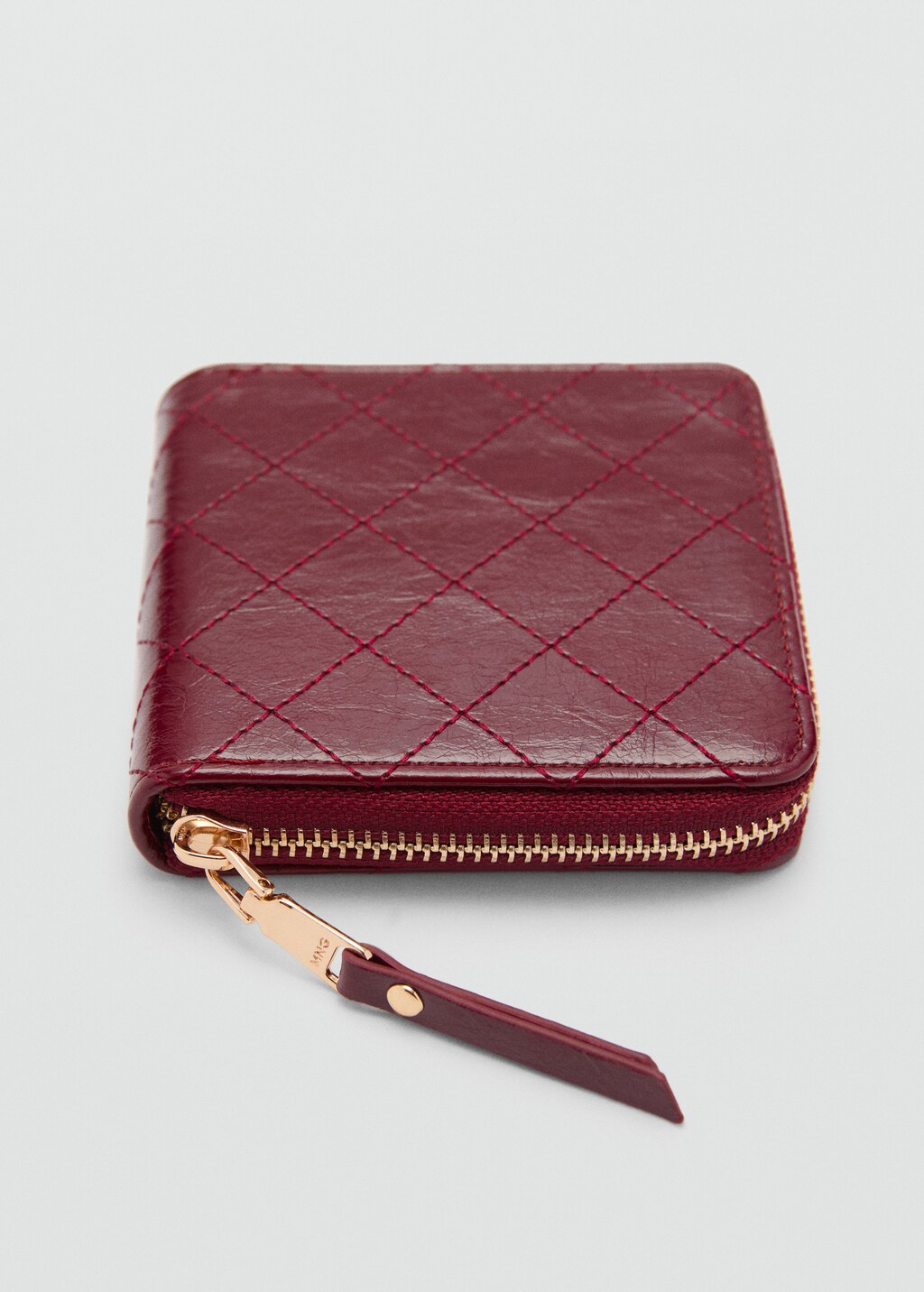 Wallet with decorative stitching - Off White