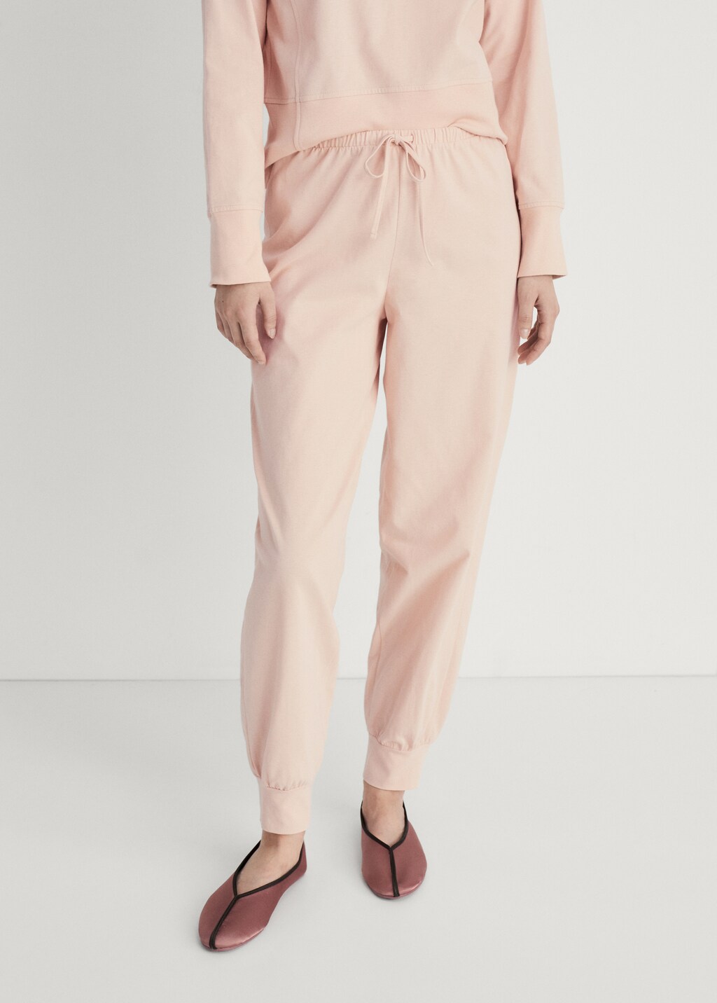 Cotton trousers with soft finish - Aqua Green