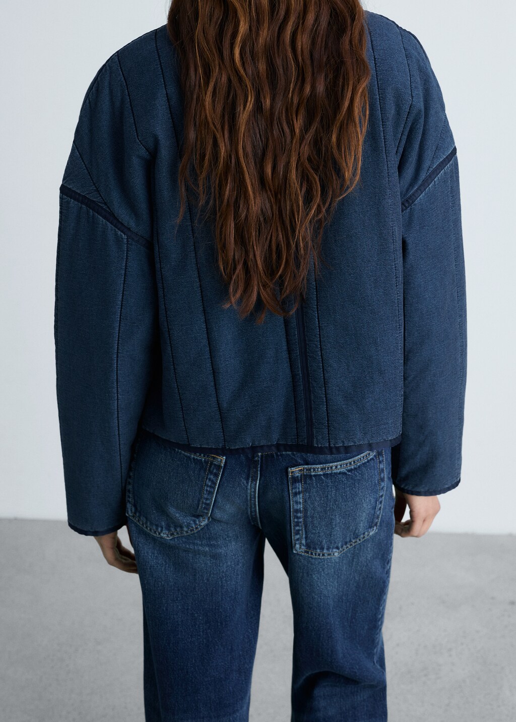 Zipper cotton jacket - Dark Blue